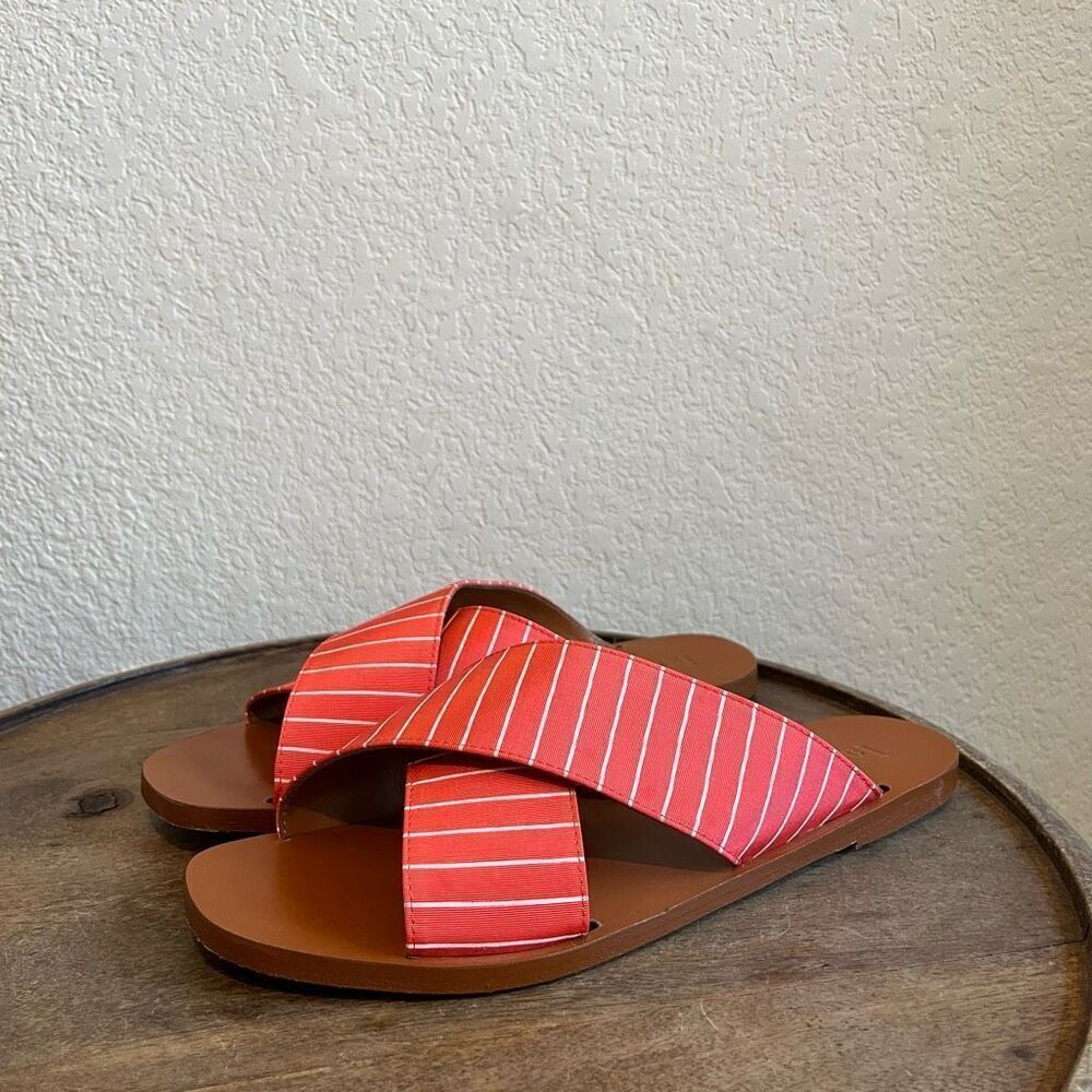 Lanapo Malta N6 Sandal Criss Cross Strap Canvas Leather Women’s 39 | US 8